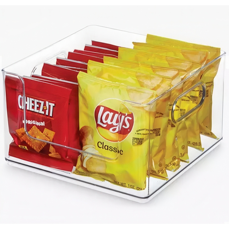 Pantry basket, THE HOME EDIT OPEN FRONT STACKING BIN, 25,4 x 25,4x H 15,2 cm, Transparent in the group Storage / Storage boxes at SmartaSaker.se (42803)