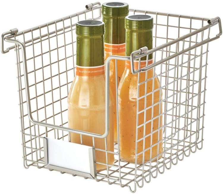 Stackable Metal Basket, CLASSICO SMALL, 22 x 25,4 x H 20,5 cm, Satin in the group Storage / Kitchen storage / Kitchen cabinet organizers at SmartaSaker.se (42807)