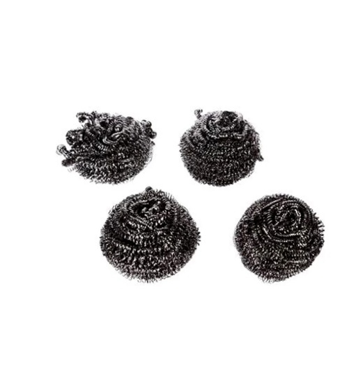 Scrubbing Sponges, Set of 4, ÉPONGES SPIRALES, 6 x H 4 cm, Silver in the group Storage / Cleaning and waste sorting / Cloths and brushes at SmartaSaker.se (42840)
