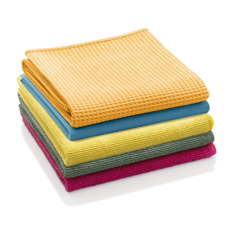 Cleaning cloths ,Set of 5, ESSENTIAL STARTER PACK, Yellow /Green / Blue / Pink / Orange in the group Storage / Cleaning and waste sorting / Cloths and brushes at SmartaSaker.se (42850)