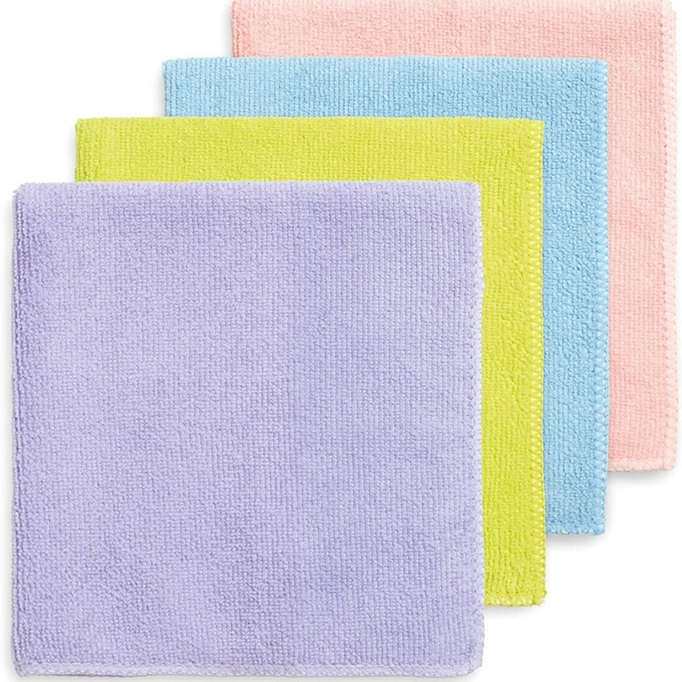 Cleaning cloths in Microfibre, Set of 4, Large, BAYETAS DE MICROFIBA XL, 38 x 36 cm, Yellow / Purple / Blue / Pink in the group Storage at SmartaSaker.se (42855)