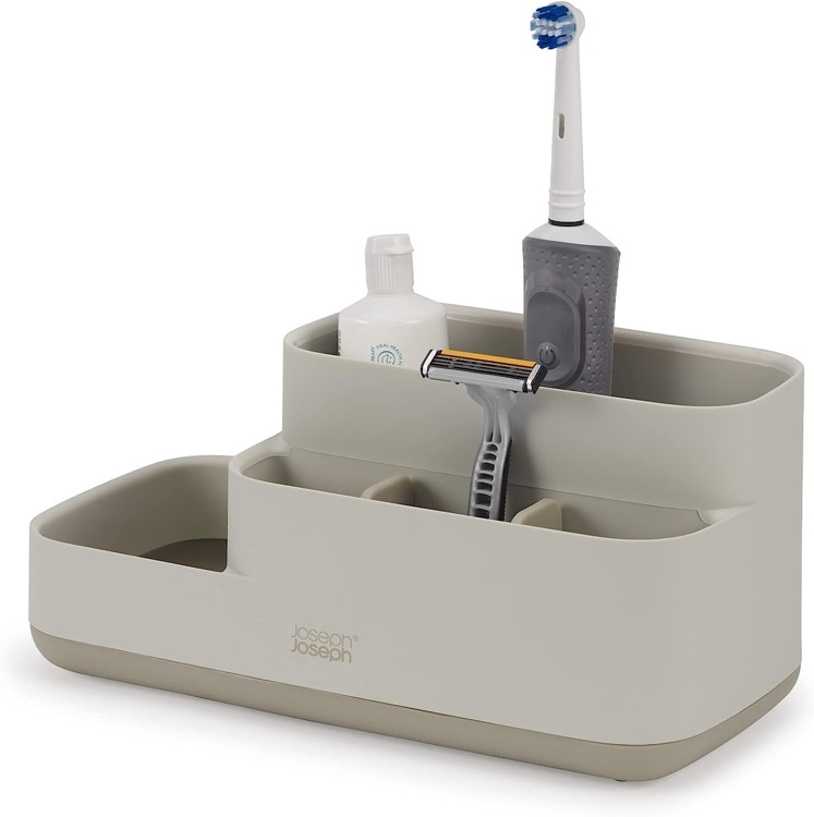 Bathroom Organiser, EASY STORE CADDY ECRU, 25 x 12 x H 11,6 cm, Joseph Joseph, Lifgt Grey in the group Storage / Bathroom storage at SmartaSaker.se (42856)
