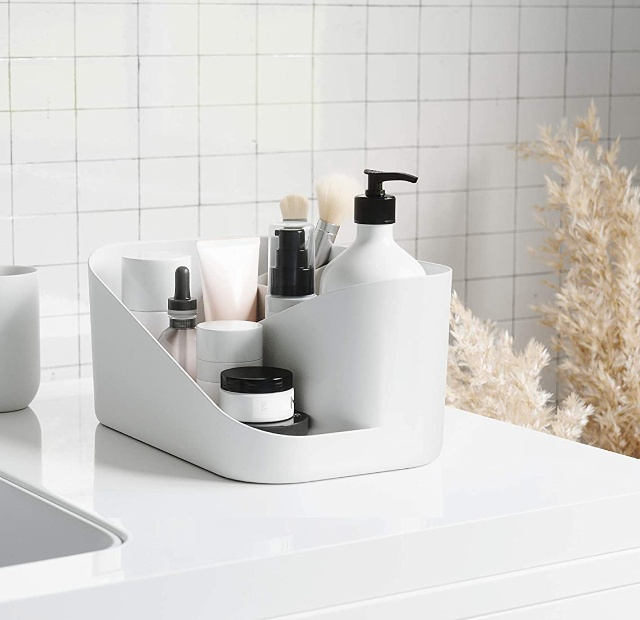 Cosmetic Organiser, UMBRA GLAM MAKE UP, 26,5 x 17 x H 12,5 cm, White / Grey in the group Storage / Bathroom storage / Makeup storage at SmartaSaker.se (42874)