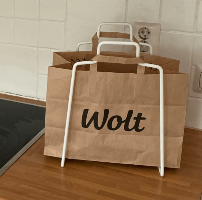Bagholder for recycling, Small, LAHTII, 26 x 25 x H 35 cm, White in the group Storage / Cleaning and waste sorting / Waste sorting at SmartaSaker.se (42887)