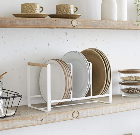 Rack for Dishes, Wide, TOSCA DISH ORGANIZER, 34,5 x 16,5 x 20 cm, Yamazaki, White in the group Storage / Kitchen storage / Kitchen cabinet organizers at SmartaSaker.se (42888)