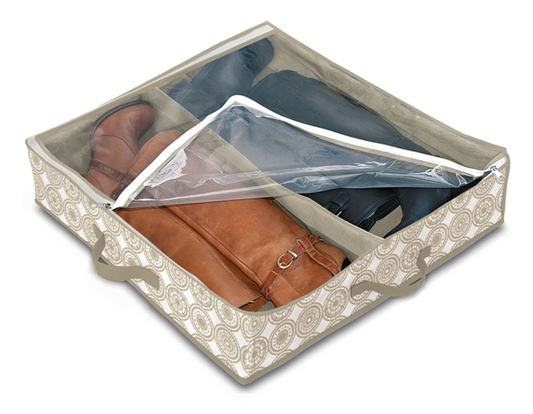 Boot under-bed storage, ELLA SAND, 60 x 50 x H12 cm, Beige in the group Storage / Wardrobe storage / Shoe storage at SmartaSaker.se (42891)