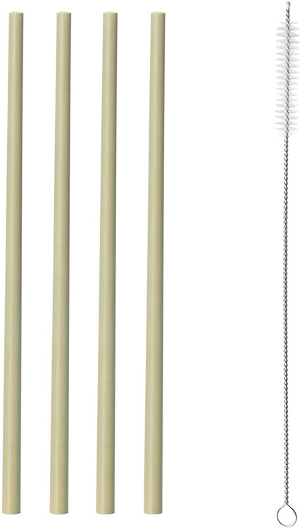 Drinking Straws, reusable, with brush, TYPHOON BAMBOO, 20 cm, Beige in the group Storage / Kitchen storage at SmartaSaker.se (42903)