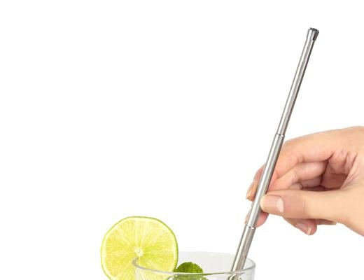 Drinking Straw in metal, extendable, reusable, TRAVEL STRAW, Stainless steel in the group Storage / Kitchen storage at SmartaSaker.se (42905)