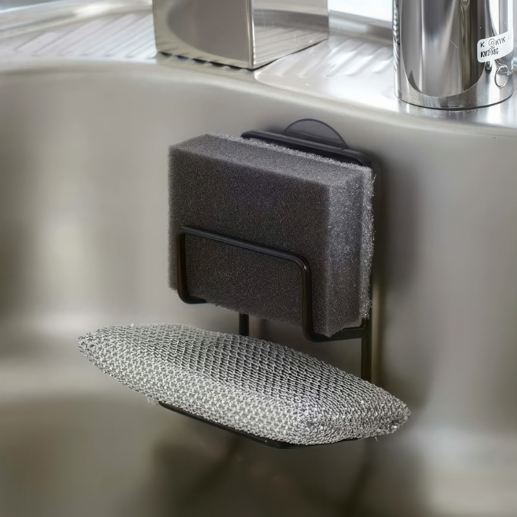 Sponge holder, TOWER DOUBLE, 7,5 x 6,3 x H 12,7 cm, Yamazaki in the group Storage / Kitchen storage / Dish racks and sink accessories at SmartaSaker.se (42909)