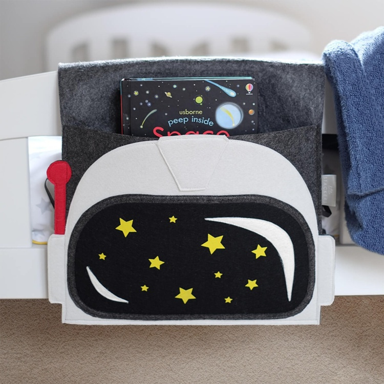 Bed Pocket, AUSTRONAUT, 34 x 72 cm, Dark Grey in the group Storage / Children’s room storage at SmartaSaker.se (42916)