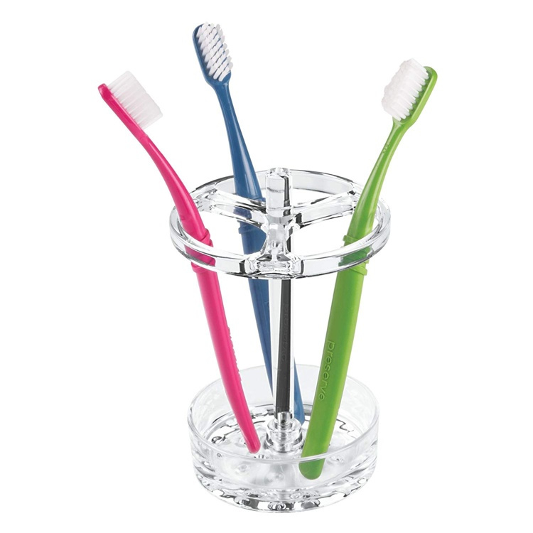 Toothbrush holder, EVA LARGE TB STAND, Ø 9,5 x H 15 cm, Clear in the group Storage / Bathroom storage at SmartaSaker.se (42923)