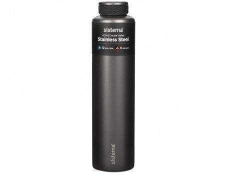 Bottle for cold or warm liquid, CHIC HYDRATE STAINLESS STEEL, 600 ml, Black in the group Storage / Kitchen storage / Food containers at SmartaSaker.se (42950)