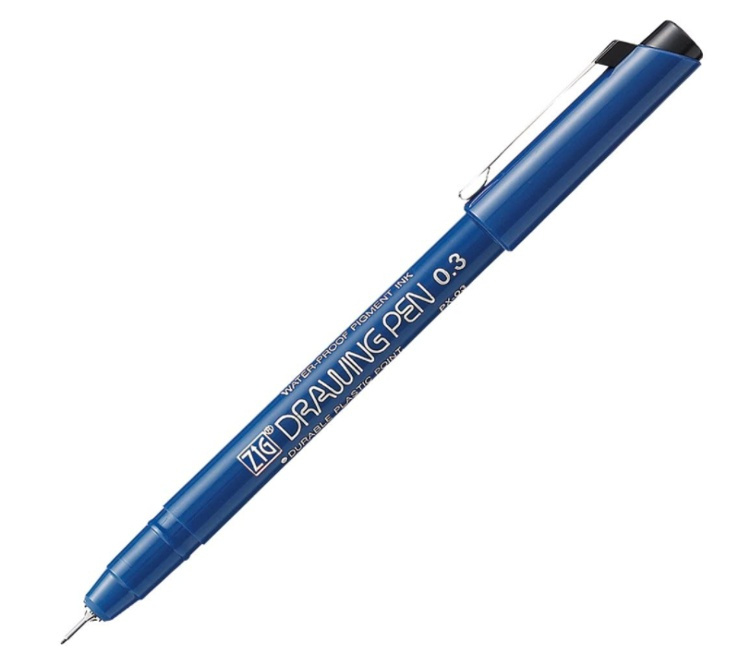 Drawer Pen Fineliner ZIG KUREATAKE 0,3 mm, black in the group Storage / Office supplies at SmartaSaker.se (42954)