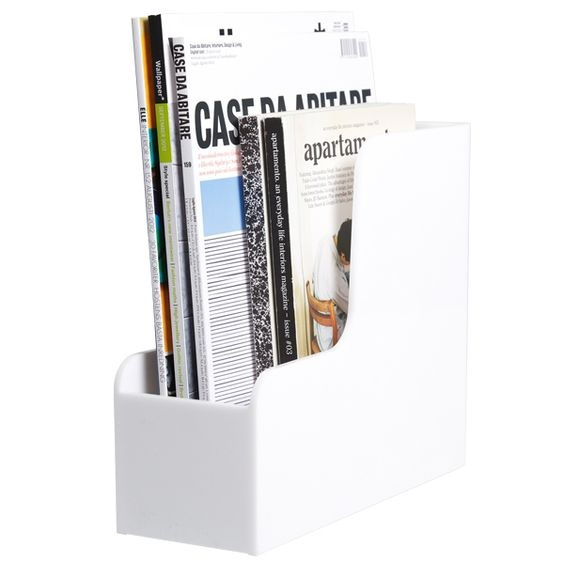 Magazine Holder, PALASET, 25,3 x 10 x H 23 cm, White in the group Storage / Office supplies at SmartaSaker.se (42959)