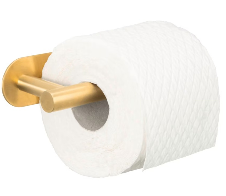 Self-adhesive toilet paper holder, OREA TURBO-LOC, Gold in the group Storage / Bathroom storage at SmartaSaker.se (42965)