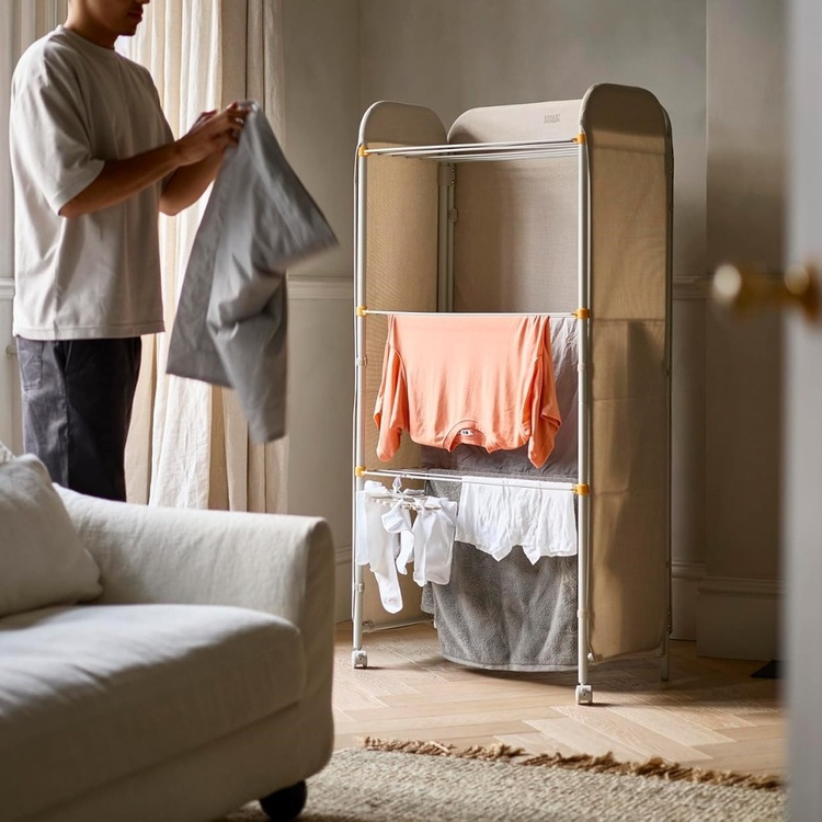 Laundry Drying Rack, ECLIPSE INDOOR AIRER, Joseph Joseph, Beige-grå in the group Storage / Laundry and care / Drying racks at SmartaSaker.se (42992)