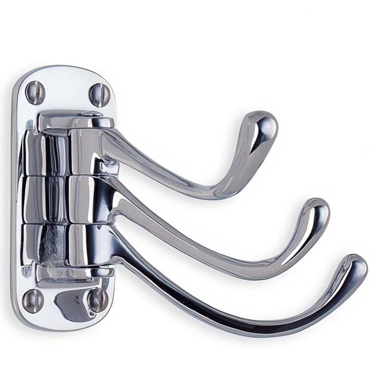 Triple swivel hook, BESLAGSBODEN, Chrome in the group Storage / Hallway storage / Hooks and hangers at SmartaSaker.se (43001)