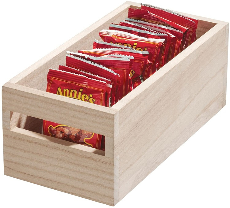 Handeled Bin, PAULOWNIA ECO WOOD BOX XS, 13 x 25,4 x H 10,5 cm, Natural in the group Storage / Storage boxes at SmartaSaker.se (43012)