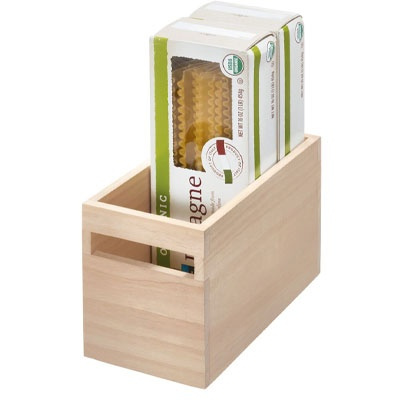 Handeled Bin, Small, PAULOWNIA ECO WOOD BOX S, 13 x 25,4 x H 15,2 cm, Natural in the group Storage / Kitchen storage / Storage bins and jars at SmartaSaker.se (43018)