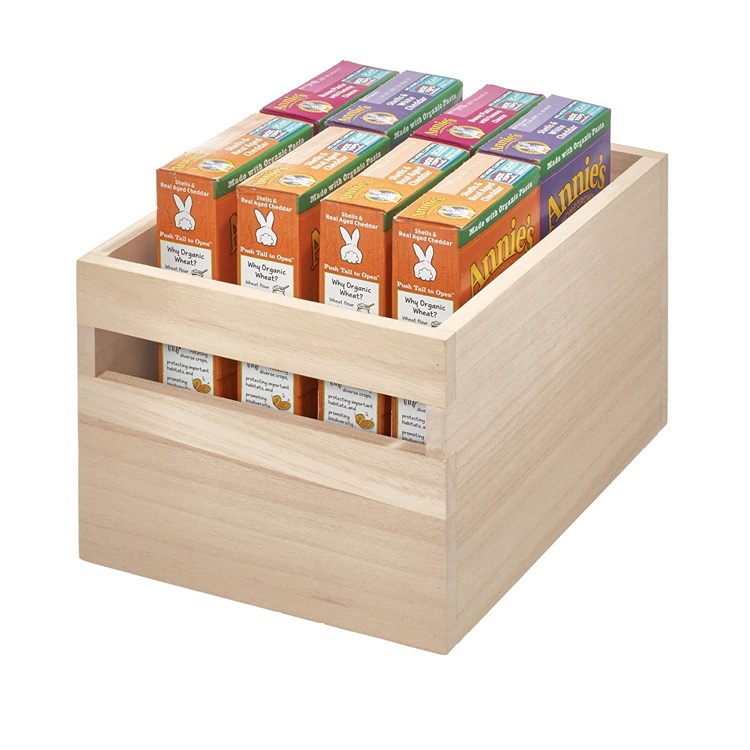 Handeled Bin, Medium, PAULOWNIA ECO WOOD BOX M, 19 x 25,4 x H 15,2 cm, Natural in the group Storage / Storage boxes at SmartaSaker.se (43019)