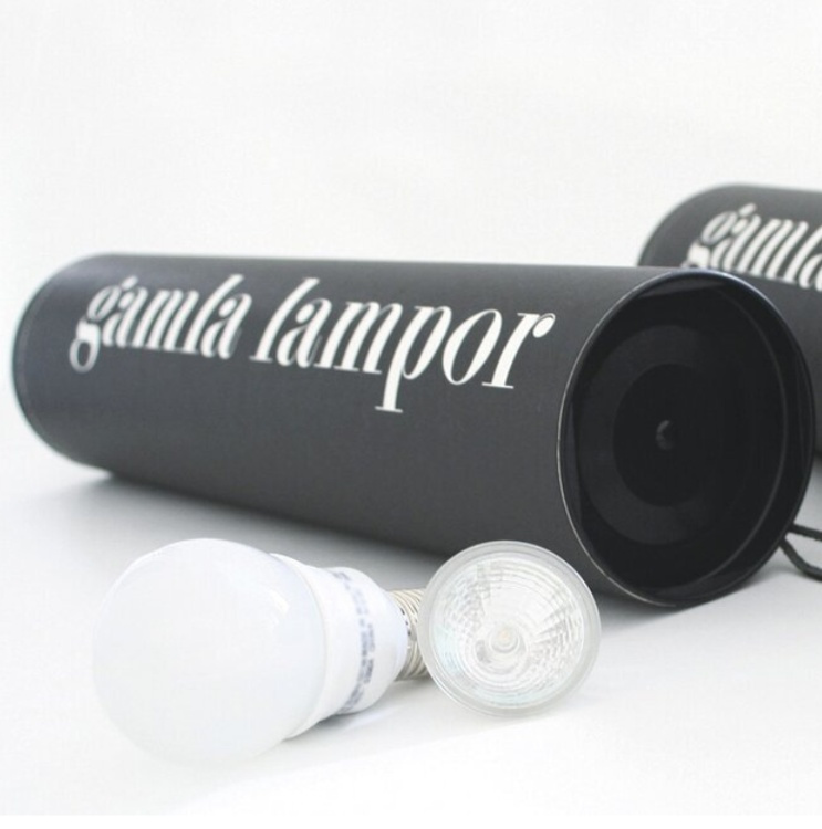 Tube for recycling, Old light bulbs, GAMLA LAMPOR, Ø 10 x H 42 cm, Black in the group Storage / Cleaning and waste sorting / Waste sorting at SmartaSaker.se (43023)