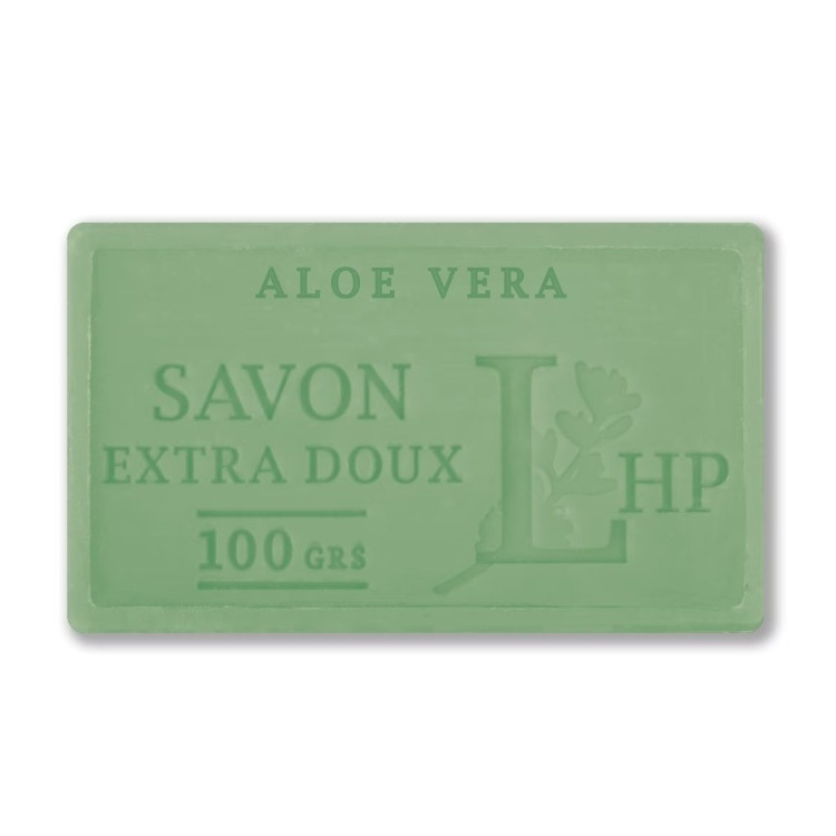 Soap with Aloe Vera, 100 g, SAVON DE MARSEILLE ALOE VERA, 8,5 x 5 x H 2,5 cm, Green in the group at SmartaSaker.se (43028)