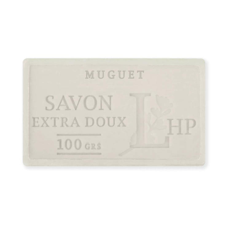 Soap with Lily of the valley scent, 100 g, SAVON DE MARSEILLE MUGUET, 8,5 x 5 x H 2,5 cm, White in the group at SmartaSaker.se (43036)