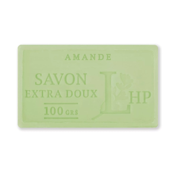 Soap with Almond, 100 g, SAVON DE MARSEILLE AMANDE, 8,5 x 5 x H 2,5 cm, Light Green in the group at SmartaSaker.se (43038)
