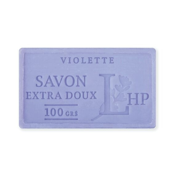 Soap with scent of Violet, 100 g, SAVON DE MARSEILLE VIOLETTE, 8,5 x 5 x H 2,5 cm, Purple in the group Storage at SmartaSaker.se (43042)