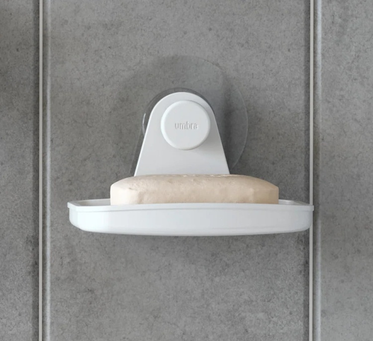 Soap tray UMBRA FLEX ADHESIVE, White in the group Storage / Bathroom storage at SmartaSaker.se (43073)