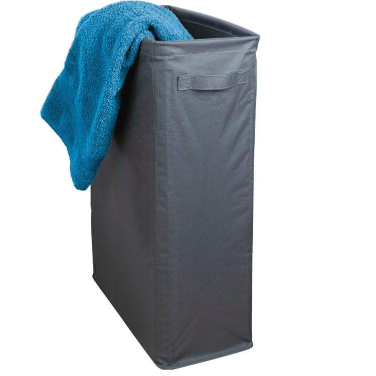 Laundry basket, 46 L, SLIM, 20 x 40 x H 60 cm, Grey in the group Storage / Laundry and care / Laundry baskets at SmartaSaker.se (43106)