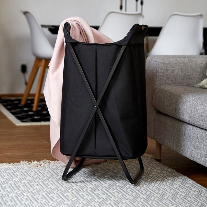 Laundry Bin, LOFT, 41 x 42 x H 80 cm, Black in the group Storage / Laundry and care / Laundry baskets at SmartaSaker.se (43107)