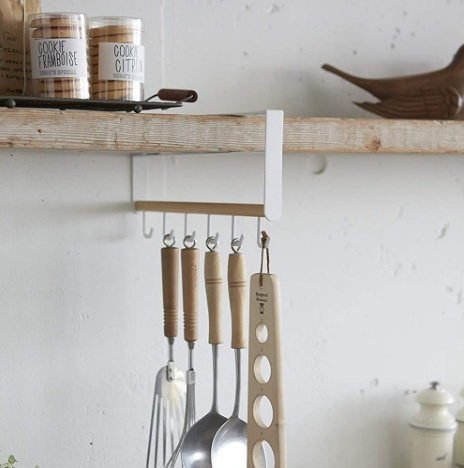 Under Shelf storage, 6 hooks, TOSCA UTINSIL HOOKS, Yamazaki, White in the group Storage / Kitchen storage / Kitchen cabinet organizers / Under sink storage at SmartaSaker.se (43146)
