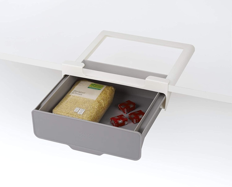 Under Shelf Drawer, CUPBOARD STORE UNDER SHELF, Joseph Joseph, 23,5 x 21 cm H 7 cm, Grey in the group Storage / Kitchen storage / Kitchen cabinet organizers / Under shelf storage at SmartaSaker.se (43152)