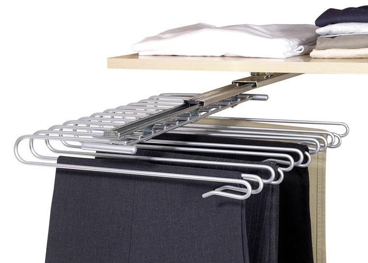 Pull Out Hanger for trousers, SCHRANKAUSZUG, Silver in the group Storage / Wardrobe storage / Hangers and hooks at SmartaSaker.se (43166)