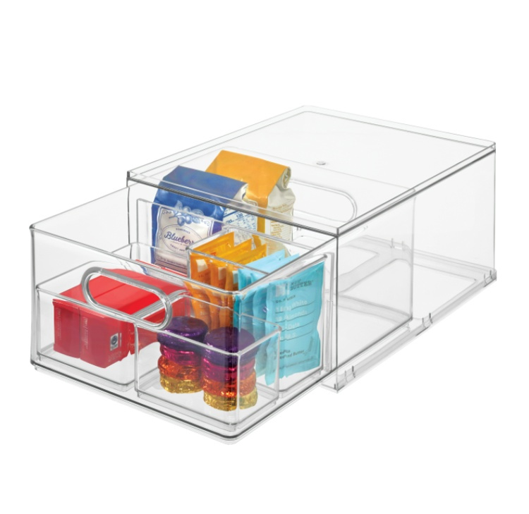 Storage Drawer with divider, THE HOME EDIT ALL PURPOSE DRAWER, 27,3 x 35,6 x H 17 cm, Transparent in the group Storage / Storage boxes at SmartaSaker.se (43168)