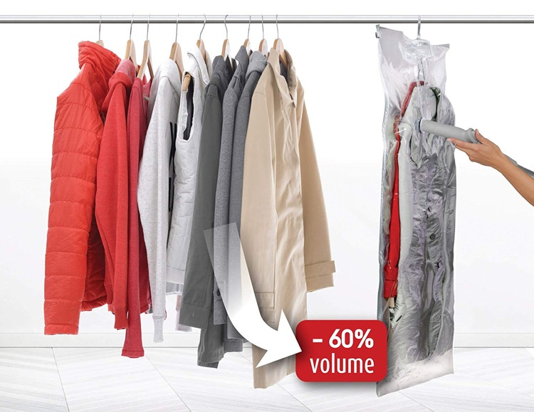Hanging Vacuum Bag, Long, DRESS 70 x 145 cm, Clear in the group Storage / Wardrobe storage / Vacuum storage / Hanging vacuum bags at SmartaSaker.se (43189)