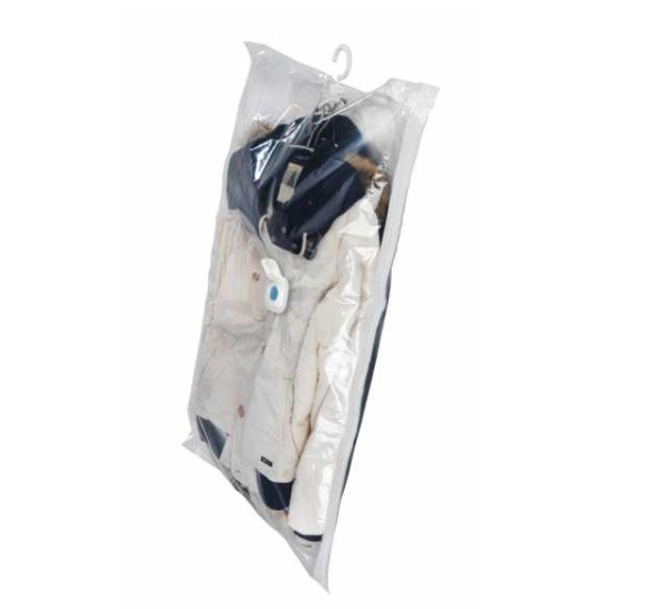 Vacuum bag with hanger, WENKO HOOK LARGE, 70 x H 105 cm, Clear in the group Storage / Wardrobe storage / Vacuum storage / Hanging vacuum bags at SmartaSaker.se (43190)