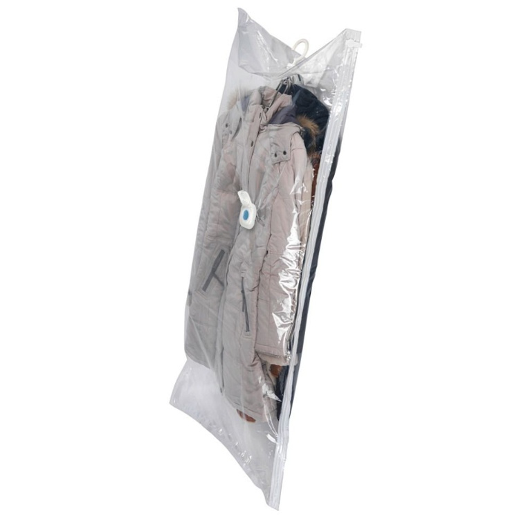 Vacuum bag with hanger, RAUMSPAR XL, 70 x H 145 cm, Clear in the group Storage / Wardrobe storage / Vacuum storage / Hanging vacuum bags at SmartaSaker.se (43191)