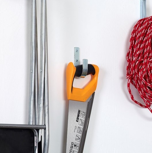 Universal hook, Small, HABO, 3,2 x H 8,2 cm, Silver in the group Storage / Storage room and garage / Utensil holders at SmartaSaker.se (43237)