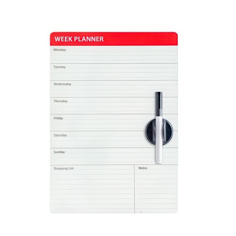 Magnetic whiteboard, WEEKLY PLANNER, 29,5 × H 42 cm, White in the group Storage / Office supplies at SmartaSaker.se (43249)