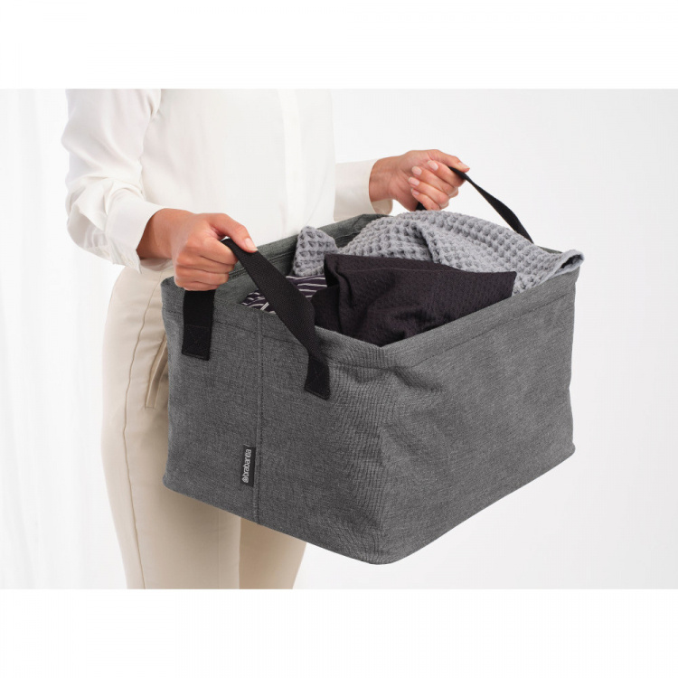 Storage Basket, Foldable, BRABANTIA, 37 x 44 x H 26 cm, Grey in the group Storage / Wardrobe storage / Sorting boxes at SmartaSaker.se (43276)