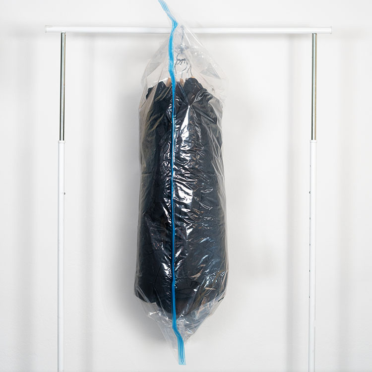 Vacuum bag for hanging garments