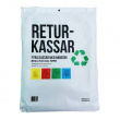 Recycling sorting bags for glass, paper, metal and plastic