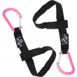 Loop fastening strap with carabiner 2-pack