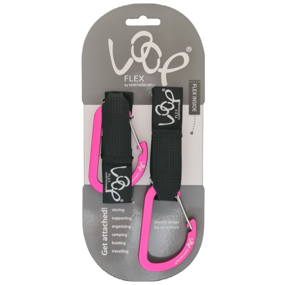 Loop fastening strap with carabiner 2-pack in the group House & Home / Sort & store at SmartaSaker.se (11389)