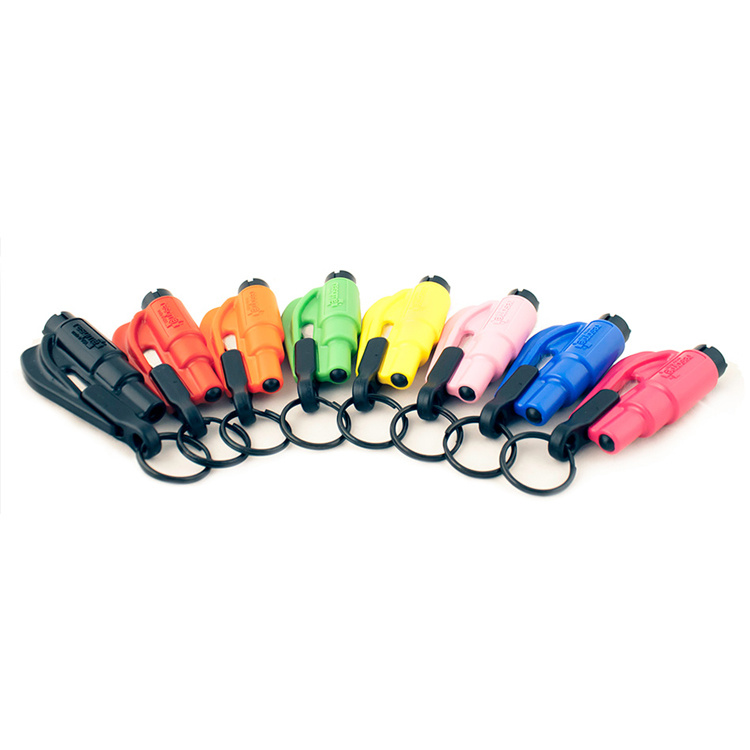 1pc 2 In 1 Safety Belt Cutter, Emergency Key Chain Car Escape Tool