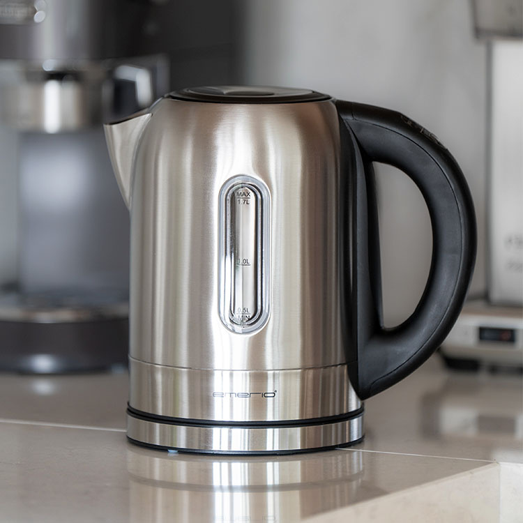 1pc Silver Gray Stainless Steel Electric Home Kettle Silver Gray