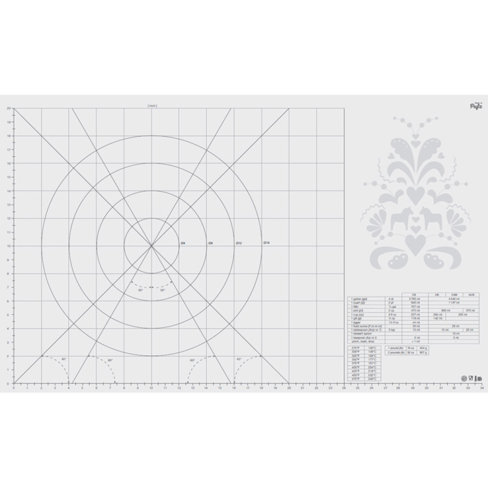 Large Baking Mat with Measurements, 90x55 cm in the group House & Home / Kitchen / Baking at SmartaSaker.se (11968)