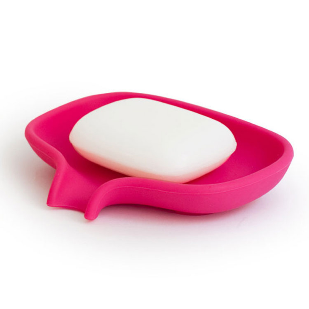 Self Draining Silicone Soap Dish Perfect Pink